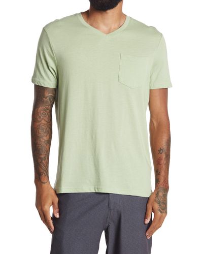 Xray Jeans Patch Pocket V-neck T-shirt - Green