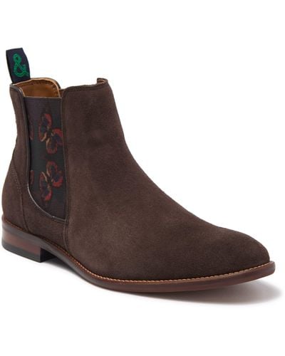 Paisley & Gray Shoreditch Chelsea Boot In Brown Suede At Nordstrom Rack