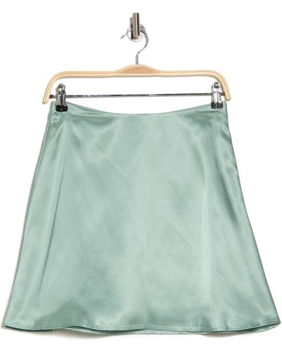 Calvin Klein Satin Miniskirt - Green