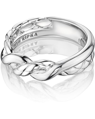 Judith Ripka Sterling Silver Aura Wrapped Braid Ring At Nordstrom Rack - Metallic