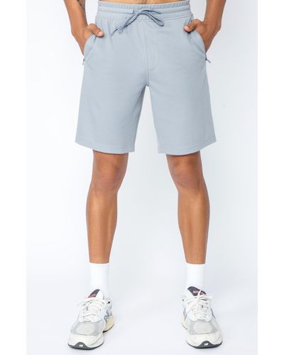 90 Degrees Zip Pocket Shorts - Blue