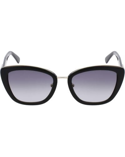 Longchamp Roseau 53mm Gradient Rectangle Sunglasses - Black