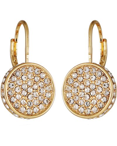 Vince Camuto Pavé Crystal Disc Lever Back Earrings - Natural