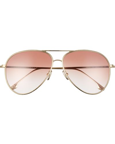 Victoria Beckham 62mm Oversize Gradient Aviator Sunglasses - Pink