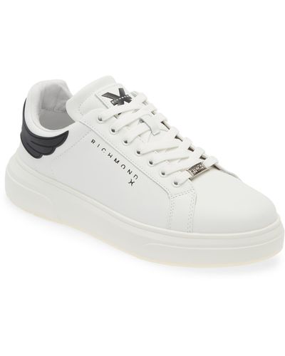 John Richmond Oversize Wing Collar Sneaker - White