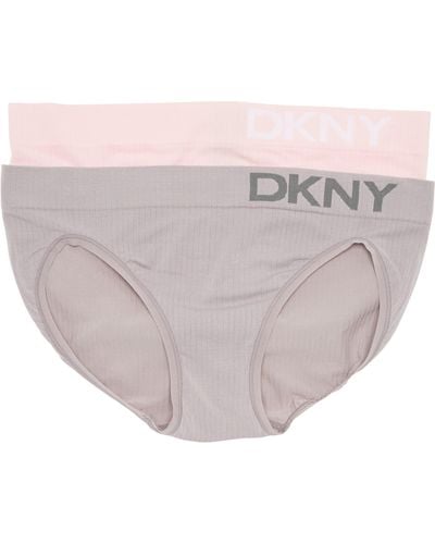 DKNY Rib Knit Brief Panties - Multicolor
