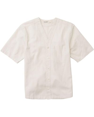 Imperfects The Benny Short Sleeve Button-up Shirt - White
