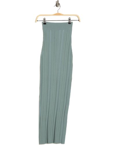 ENA PELLY Compact Ribbed Maxi Skirt In Moss At Nordstrom Rack - Green