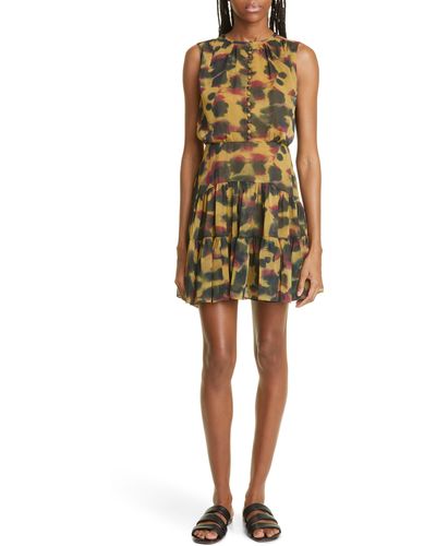 Ted Baker Elvinia Abstract Animal Print Georgette Dress - Natural