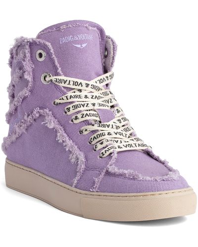 Zadig & Voltaire Flash High Top Sneaker - Purple