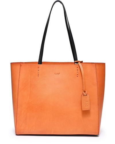 Old Trend Outwest Leather Tote - Orange