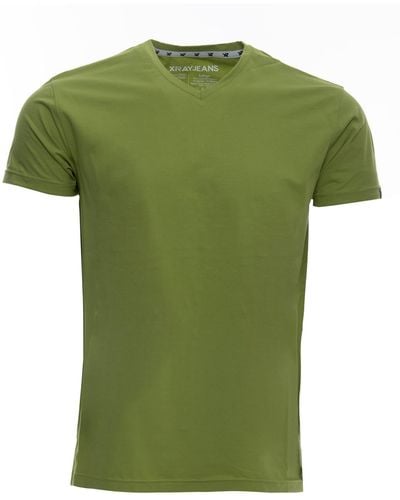 Xray Jeans V-neck Flex T-shirt - Green