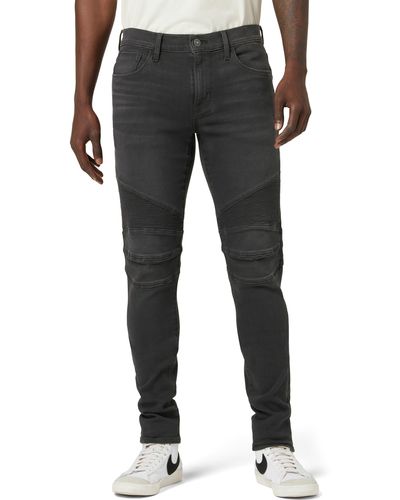 Hudson Jeans Banks Biker Skinny Jeans in Black for Men | Lyst