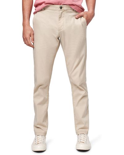 Faherty Island Life Flat Front Organic Cotton Blend Chinos - Natural
