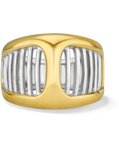 Judith Ripka Cielo Two-tone Band Ring - Metallic