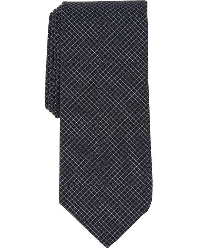 Original Penguin Bucaro Grid Print Tie - Gray