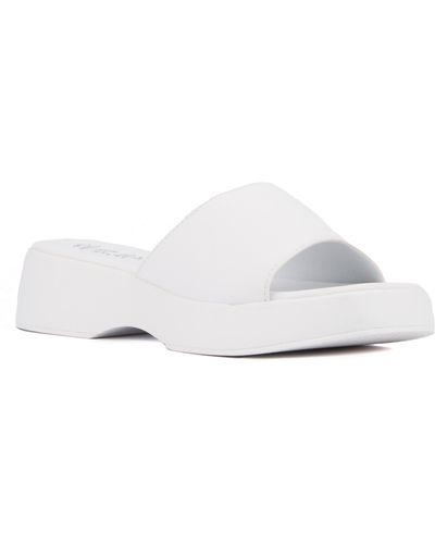 Olivia Miller Ambition Slide Sandal - White