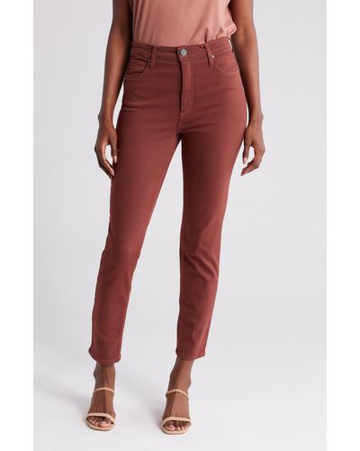 Kut From The Kloth Naomi High Waist Fab Ab Ankle Skinny Jeans - Red