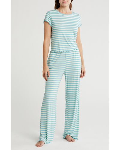 Abound After Hours Cap Sleeve Top & Pants Pajamas - Blue