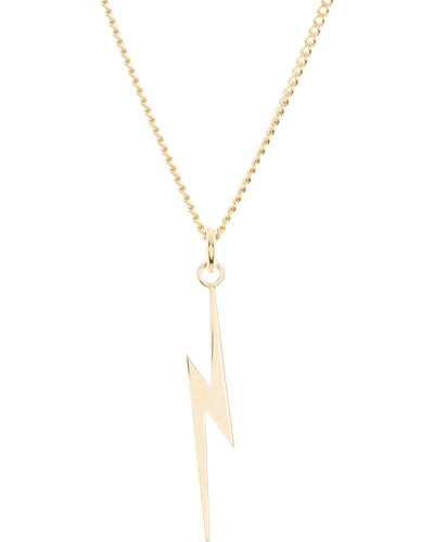AllSaints Lightning Bolt Pendant Necklace - Metallic