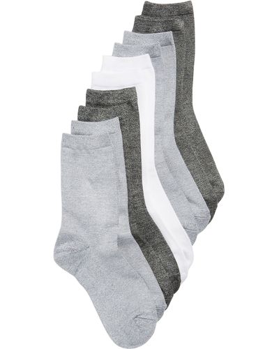Nordstrom Pillow Sole® 5-pack Crew Socks - Gray