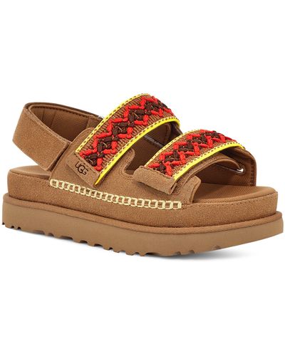 UGG ® Goldenstar Heritage Braid Polyester/suede/textile/recycled Materials Sandals - Brown