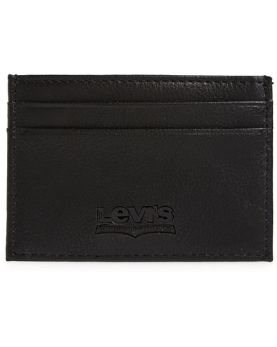 Levi's Rose Rfid Coated Leather Card Case - Black