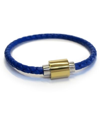 Liza Schwartz Two-tone Leather Bracelet In Cobalt Blue At Nordstrom Rack