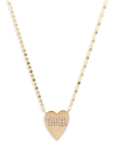 Lana Jewelry Jewelry Taken Heart Diamond Pendant Necklace - White
