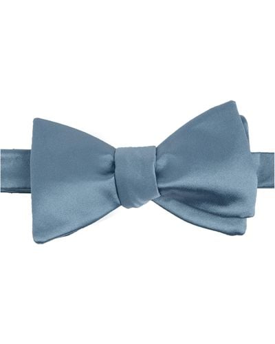 Con.struct Solid Satin Bow Tie - Blue