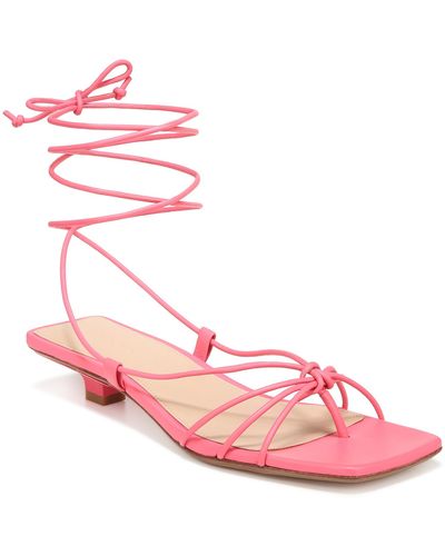 Veronica Beard Foley Ankle Tie Sandal - Pink