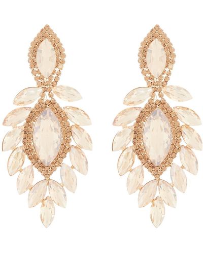 Tasha Crystal Drop Earrings - White