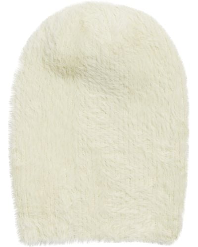 Melrose and Market Eyelash Knit Wool Beanie - White