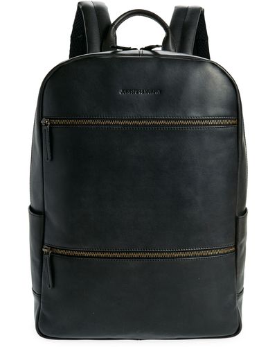 Johnston & Murphy Leather Backpack - Black