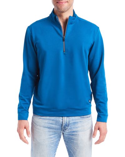 PINOPORTE Mario Quarter Zip Sweatshirt - Blue