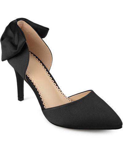 Journee Collection Tanzi D'orsay Bow Pump - Black