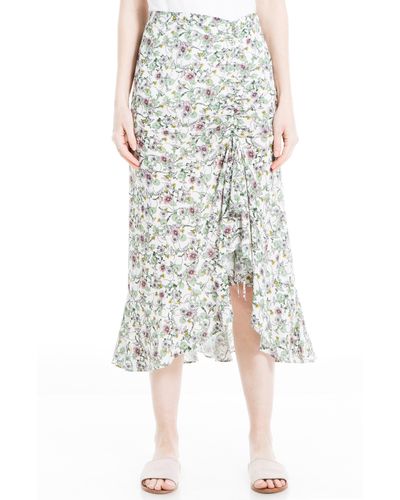 Max Studio Max Studio Bubble Crepe Side Cinched Skirt In Cream Anemone At Nordstrom Rack - Natural
