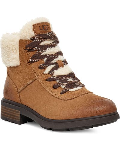 UGG Harrison Cozy Lace-up Waterproof Boot - Brown