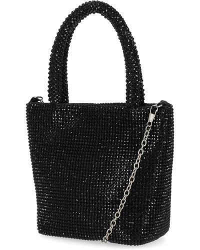 Jessica Mcclintock Crystal Embellished Chase Top Handle Mini Tote Bag - Black