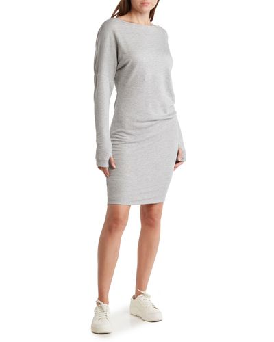 Go Couture Long Sleeve Dress - Gray