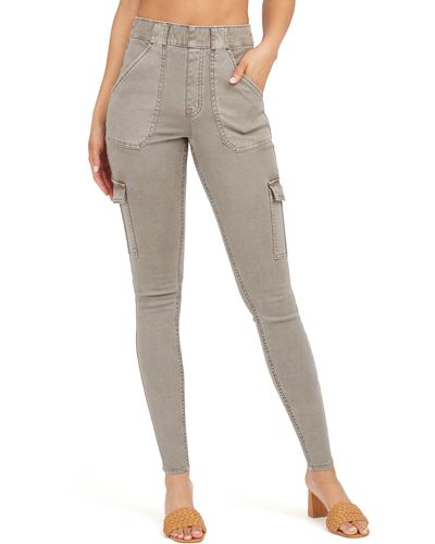 Spanx Stretch Twill Ankle Cargo Pants - Gray