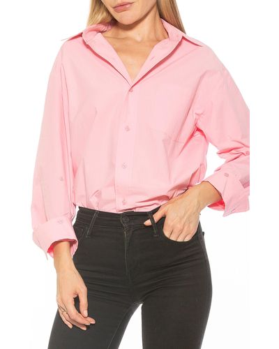 Alexia Admor Amber Classic Boyfriend Fit Button-up Shirt - Pink