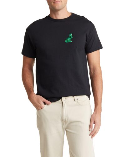 Retrofit Dino Cotton Graphic T-shirt - Blue