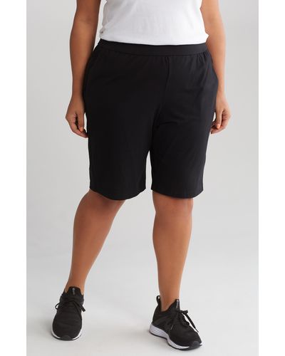 Eileen Fisher Organic Cotton Stretch Walking Shorts - Black