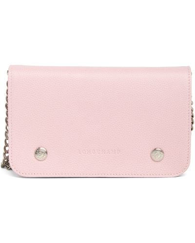 Longchamp Wallet On A Chain - Pink