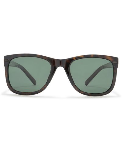 Hurley 52mm Polarized Square Sunglasses - Green