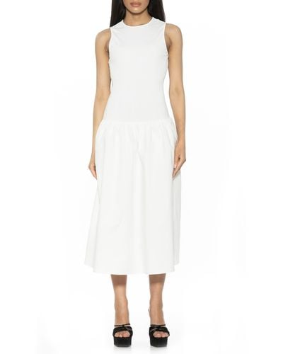 Alexia Admor Lyle Drop Waist Midi Dress - White