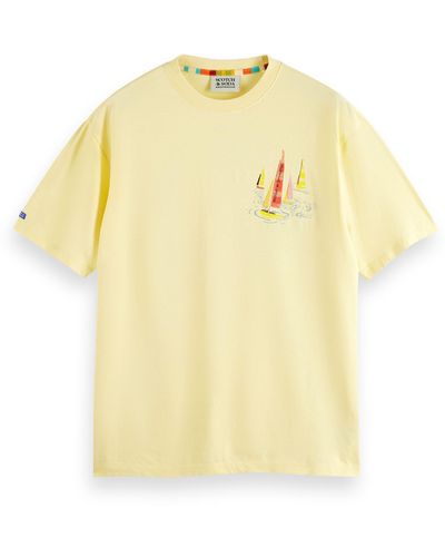 Scotch & Soda Go With The Flow Graphic T-shirt - Yellow