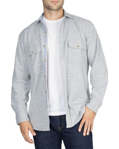 Tailorbyrd Solid Melange Sweater Shirt - Gray