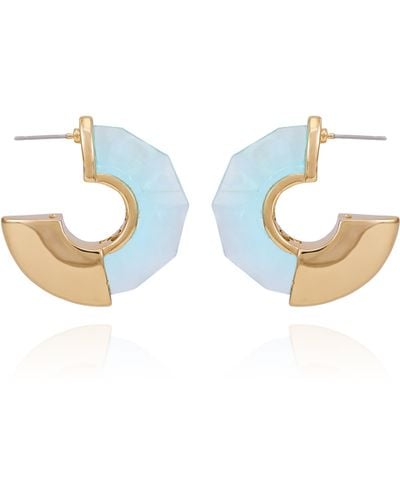 Vince Camuto Clearly Disco Hoop Earrings - Blue
